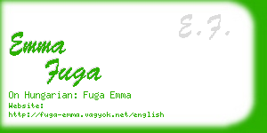 emma fuga business card